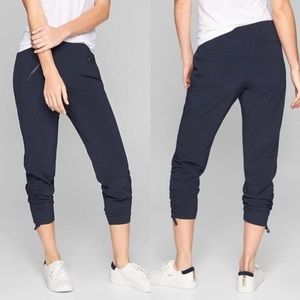 Athleta Aspire Navy Blue Ankle Pant Joggers 12